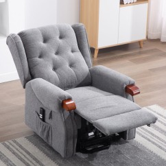 Middleton Dual Motor Rise Recline Chair With Wooden Knuckles