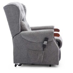 Middleton Dual Motor Rise Recline Chair With Wooden Knuckles