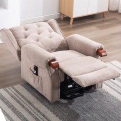Middleton Dual Motor Rise Recline Chair With Wooden Knuckles